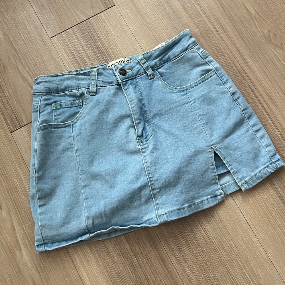 Jean Skort Lightwash
